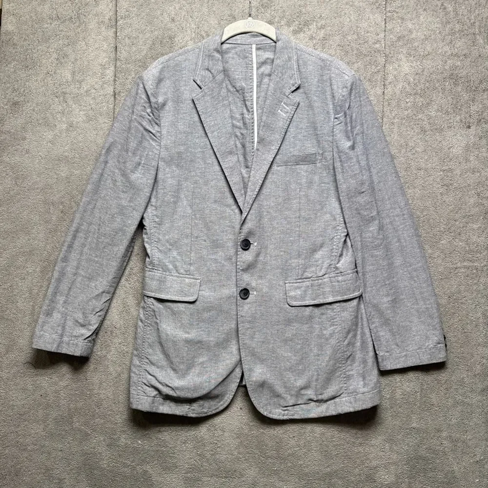 Kinloch Anderson Tweed Jacket 36R‎ Blazer Gray 2 Button Refined Luxury Designer